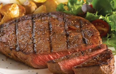 Blackened Ribeye Steak with Creamy Horseradish Sauce