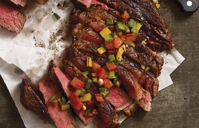 Ribeye Steak with Charred Salsa