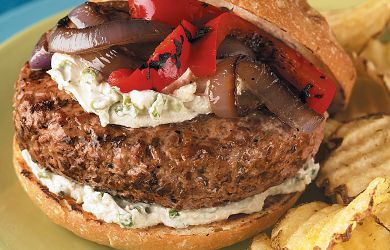 Garlic-Herb Cheeseburger