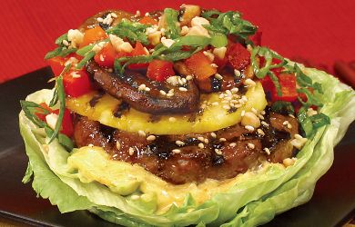 Teriyaki and Grilled Pineapple Burger