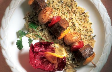 Beef, Pepper & Mushroom Kabobs
