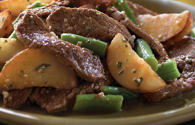 Beefy Potato Salad with Green Beans