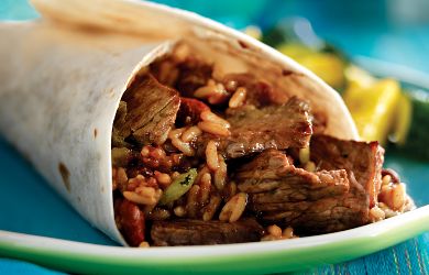 Cajun Beef Burritos