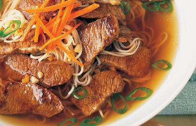 Ginger Beef and Noodle Bowls