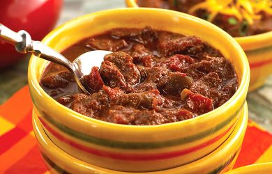Lucky Bucket Lager Omaha Steaks Chili
