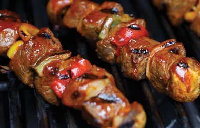 Honey-Mustard Beef Kabobs