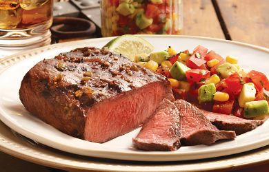 Grilled Lime Flat Iron Steaks