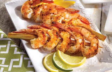 Lucky Bucket Lager BBQ Shrimp Skewers