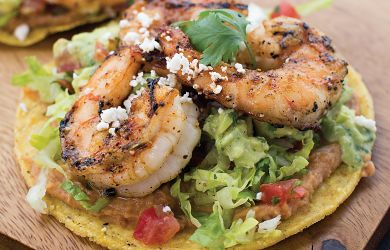 Grilled Shrimp Tostadas