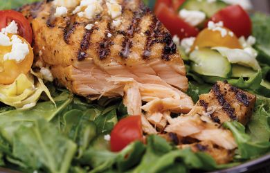 Grilled Marinated Salmon Salad