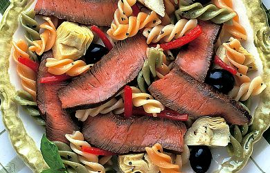 Beef, Pasta & Artichoke Salad with Balsamic Vinaigrette