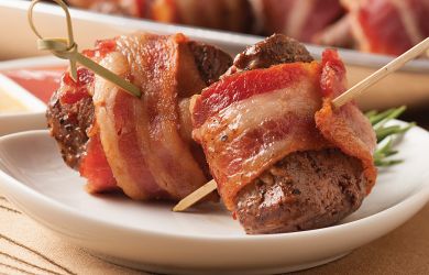 Bacon-Wrapped Tenderloin Tip Appetizer
