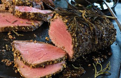 Mustard and Rosemary Crusted Chateaubriand